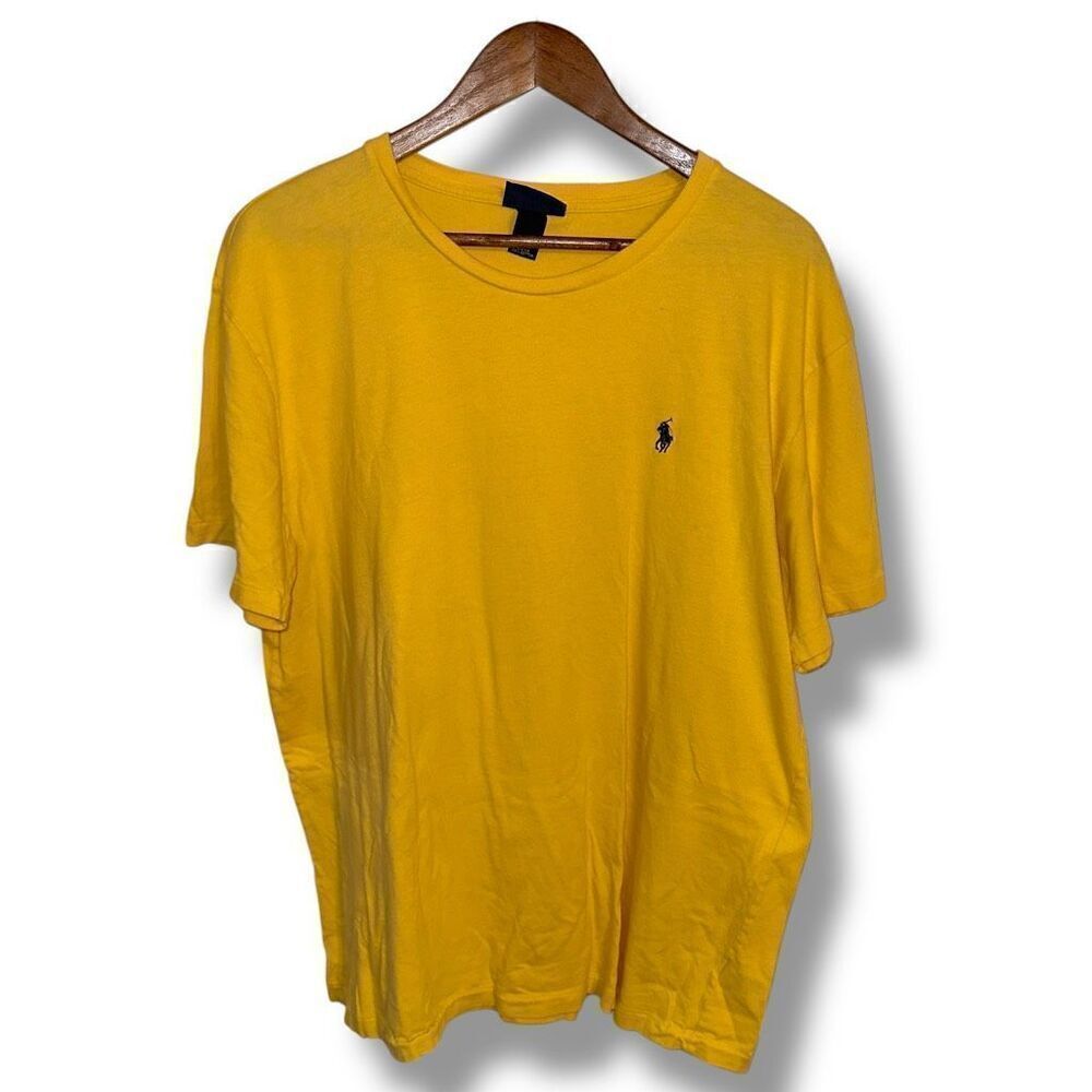 90s Polo Ralph Lauren Spring Yellow Cotton S/S T-Shirt Sz L
